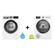 (BUNDLE) BOSCH WGG25400SG front load Washing machine(10KG)(Water Efficiency Class 4) + BOSCH WTH85008SG Heat pump tumble dryer(8kg)(Energy Efficiency: 5 Ticks)